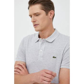 Lacoste Памучна тениска с яка Lacoste в сиво с изчистен дизайн (PH4012)