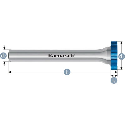 Karnasch 116011015 | Drážkovacia fréza s HP-2 ozubením kotúčová priemer 25,0x5,2x8-50 mm, povlakované