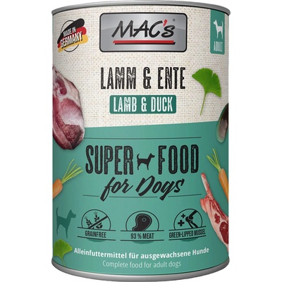 MAC's Dog jahňa a kačka 6 x 400 g