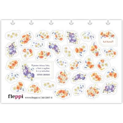 Fleppi Samolepky - obrázkové aršíky Kytice 2207-8
