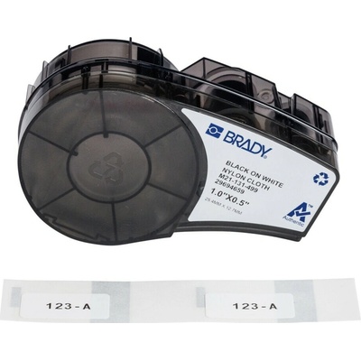 Brady M21-131-499 152091 25.40 mm Nylon černý tisk bílý podklad