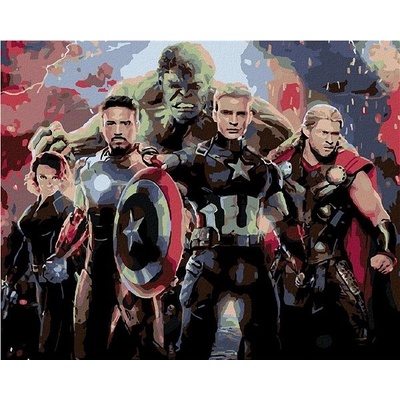 zuty Malování podle čísel Avengers Endgame 100 x 80 cm vypnuté plátno na rám