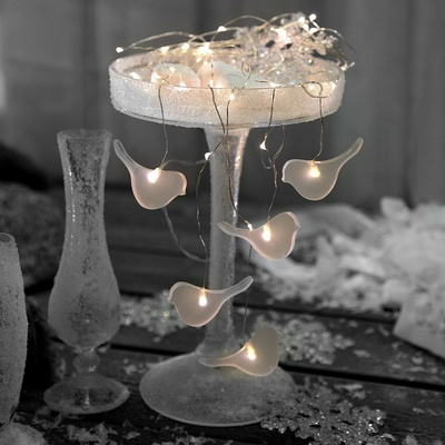 Star trading LED-lightset Bouquet String Birds 46 warmwhite LED 5 Acrylvögel length ca