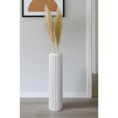 eshop-kvetinace.sk Podlahová váza VERTA, sklolaminát, výška 80 cm, biely mat