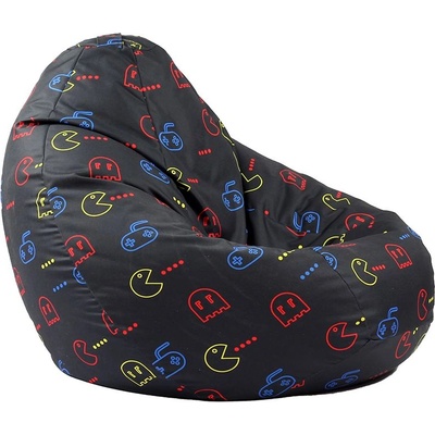 PUFRELAX Пуф, круша, 320л. , Nirvana Grande, Game On, Водоустойчив, Перящ се калъф, Пълнеж от Полистиролни перли, принт, 8313 (PUF-G-NGR-TEXP-GAM)