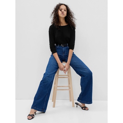 GAP tričko z lněné směsi černá