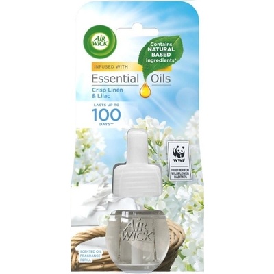 AIR WICK Essential Oils Crisp Linen and Lilac náhradná náplň 19 ml