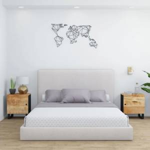 vidaXL Нощни шкафчета, 2 бр, 40x33x46 см, манго масив (345209)