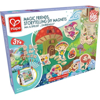 Hape Творчески комплект Hape - Направи си сам магнити, Вълшебни приятели (H1077)