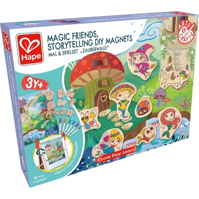Hape Творчески комплект Hape - Направи си сам магнити, Вълшебни приятели (H1077)