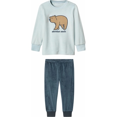 Lupilu plyšové pyžamo modrá navy modrá