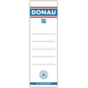 DONAU Заместващ етикет за папки, самозалепващ се, 54x153 mm, DONAU, бял 8375920-09PL (8375920-09PL)