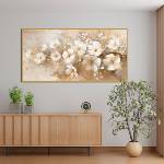 Decono Картина Абстрактни Бели Цветя