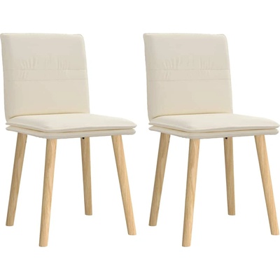 vidaXL Трапезни столове, 2 бр, лен (4101266)