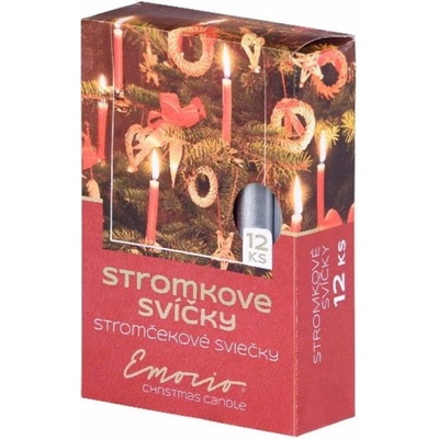Emocio Stromkové 12ks 12x100 Metal stříbrné