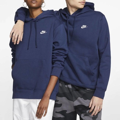 Nike Sportswear CLUB FLEECE Hoodie MDNHT NAVY/WHT