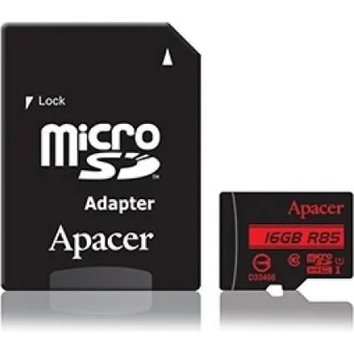 Apacer microSDHC 16GB Class 10 UHS-I + Adapter (AP16GMCSH10U5-R)