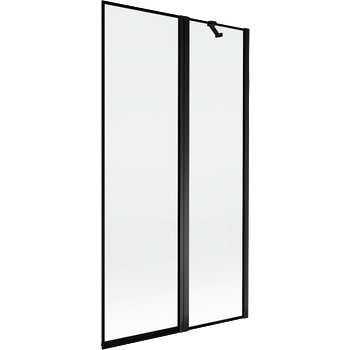 Mexen Mist двукрилен параван за вана, десен, 100 x 150 см, черна рамка, черен - 8A9-100-011-70-70-P (8A9-100-011-70-70-P)
