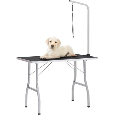 vidaXL Nastavitelný stůl na stříhání psů s 1 smyčkou 110 × 60 × 76 cm 9799.171065