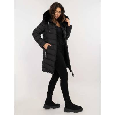 Factory Price Long winter jacket with hood čierna