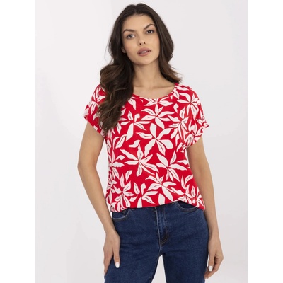 Blouse D73771M10978X coral červená