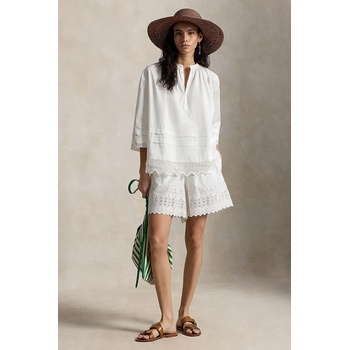 Ralph Lauren къс панталон дамски от памук (211A12952)