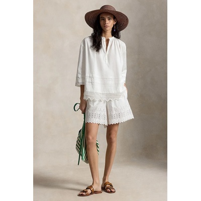 Ralph Lauren къс панталон дамски от памук (211A12952)