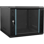 vidaXL Мрежов кабинет със съхранение Черно 60 x 60 x 50 см Стомана (42017638)