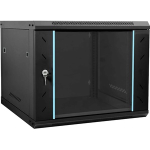 vidaXL Мрежов кабинет със съхранение Черно 60 x 60 x 50 см Стомана (42017638)