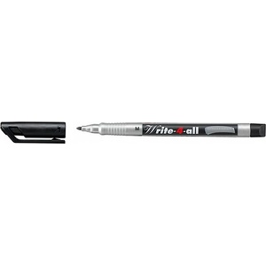 STABILO Алкохолен маркер, 1 мм, коничен, STABILO "Write-4-all", черен 146/46 (146/46)