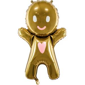 PartyDeco Балон от фолио Gingerbread Man 58 x 86 cm