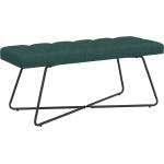 vidaXL Пейка с копчета Тъмнозелено 110 x 40 x 46 cm Текстил (42038376)