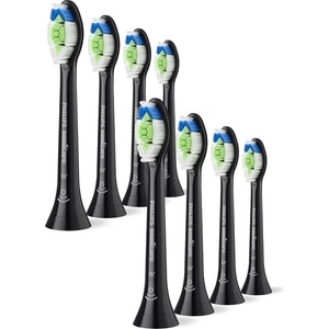 Philips Резервни глави Philips Sonicare - W2 Optimal White HX6068/88, 8 броя, черни (HX6068/88)
