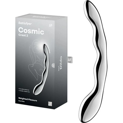 Метално дилдо с два стимулиращи края, 20, 5см. - Steel Dildo Cosmic Crest 2 (D-244932)