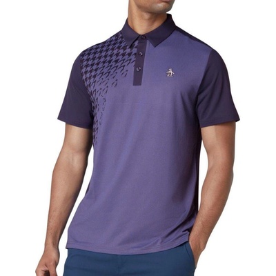 Original Penguin ASYMMETRICCAL PETE GINGHAM BLOCK polo black iris