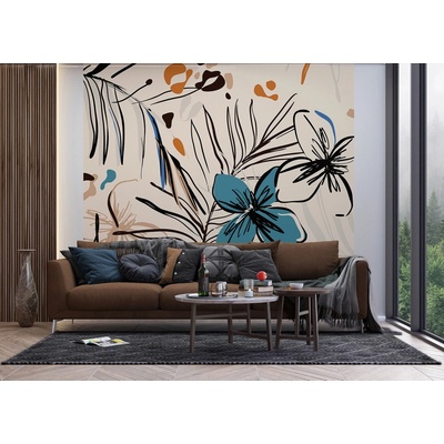 Ag Design FT4P-5713 Vliesová fototapeta na zed' Květinova Abstrakce, rozměry 300 x 270 cm