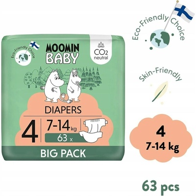 Moomin Baby BigPack 4 7-14 kg 63 ks