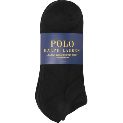 Ralph Lauren Чорапи POLO RALPH LAUREN Six Pack Classic Trainer Socks - Black 001
