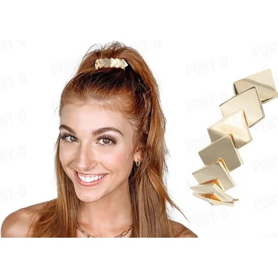 Doplněk ke sponám Pony-O ve tvaru diamantu Obsah: Gold Diamond