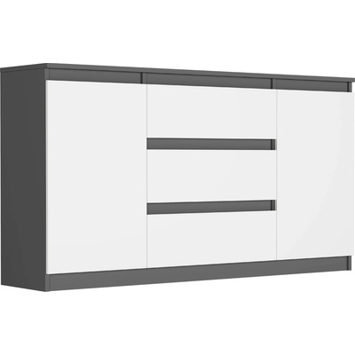 Framire Komoda se zásuvkami a skříňkami Antracit Mix 140 x 40 x 76 cm Modern R140S3
