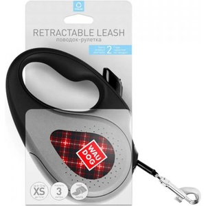 COLLAR Самонавиващо се поводище за кучета tartan 3 м до 12 кг размер xs