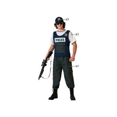 BigBuy Carnival Маскировъчен костюм за възрастни Полицай Размер M/L 0106be