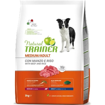 Natural Trainer Medium Adult Beef гранули за кучета - 12кг