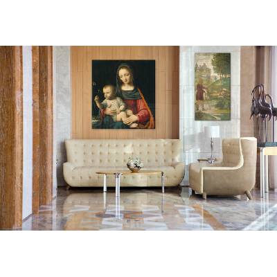 Obraz na plátne REPRODUKCIA – Leonardo da Vinci - 120x110 cm