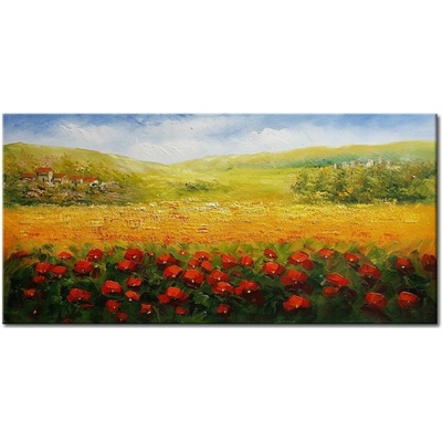 Maľovaný obraz na stenu na stenu KRAJINA - 120×60 cm / Premium 4 cm