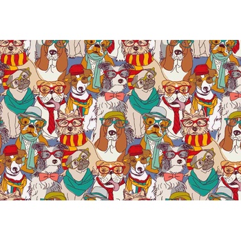 DIMEX ART s. r. o Флизелинов фототапет хипстърско куче ii. 375 x 250 см