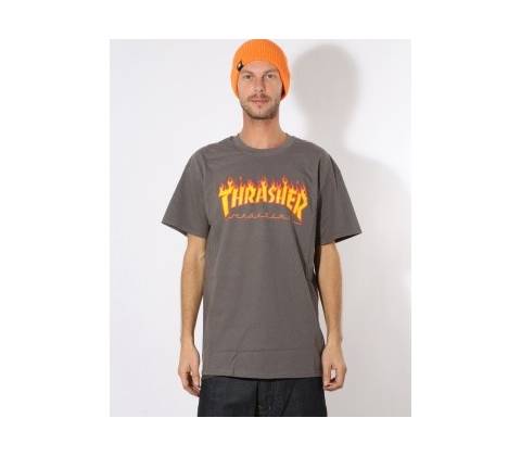 Thrasher Flame Logo charcoal