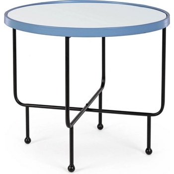 Bizzotto Холна маса painter синя ro с огледален плот, d58, 5 (0740465)