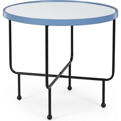 Bizzotto Холна маса painter синя ro с огледален плот, d58, 5 (0740465)