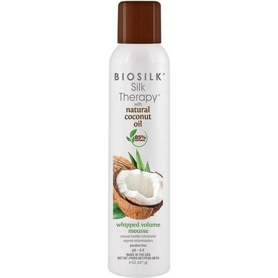 BioSilk Organic Coconut Oil Silk Therapy with Oil Whipped Volume Mousse 237 ml
